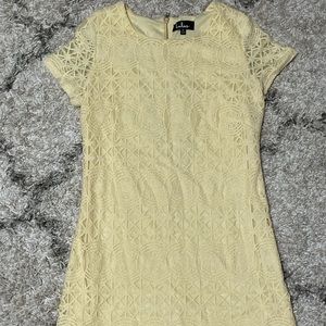 Lulus Yellow Lace Dress